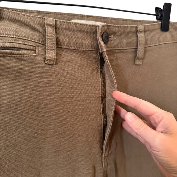 Madewell Emmett Wide-Leg Crop Pants in "Distant Surplus" Olive Green Sz 31 - Picture 8 of 15